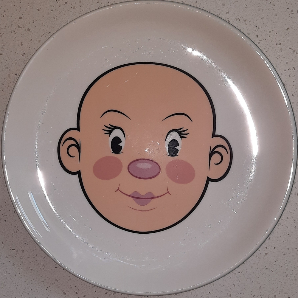 Ms. Food Face Genuine Ceramic plate